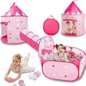 img 4 attached to VOJUEAR Princess Basketball Toddlers Playhouse: Perfect Playtime Kingdom for Little Princesses