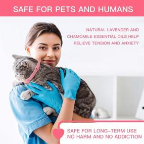 img 1 attached to 🐱 PettingPal Calming Collar for Cats - Natural Anxiety Relief, Adjustable up to 15 inches, Pheromone Calm Treats Kitten Collar - Quick Release, Lasting Effect, Soft & Comfortable - Pink