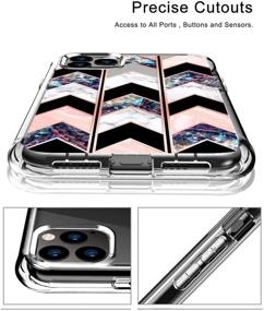 img 2 attached to 📱 BAISRKE Geometric Marble iPhone 11 Pro Max Case - Dual Layer Full Body Shockproof Protection with Built-in Screen Protector - 6.5 inch