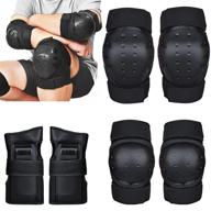 🛴 dhwelec 3 in 1 protective gear sets: knee pads elbow pads wrist guards for skateboarding, roller skating, scooter, cycling, bmx logo