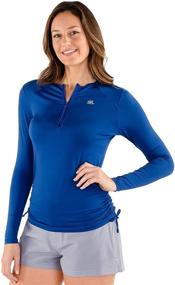 img 1 attached to ZeroXposur Half Zip Protection Rashguard Adjustable Women's Clothing