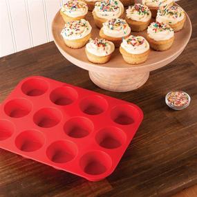 img 1 attached to 🧁 Harold Import Silicone Muffin Pan - 12 Cup Size, Durable Non-Stick Baking Tray