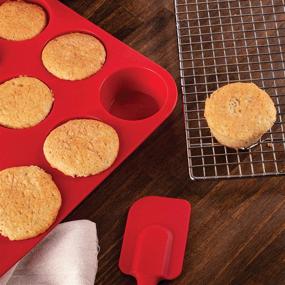 img 4 attached to 🧁 Harold Import Silicone Muffin Pan - 12 Cup Size, Durable Non-Stick Baking Tray