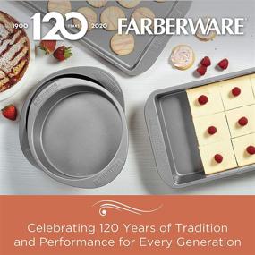 img 1 attached to Gray Farberware Nonstick Bakeware Baking Pan Set - Rectangle (2-Piece), Ideal Nonstick Cake Pans