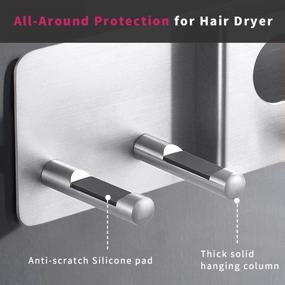 img 3 attached to 🧖 Wall Mount Hair Dryer Stand Holder for Dyson Supersonic Hair Dryer & Airwrap Styler - 2in1 Organizer Shelf for Bathroom, Bedroom, Hair Salon, Barbershop