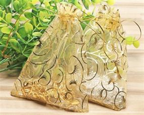 img 1 attached to Shapenty 50PCS Organza Gift Bags: Elegant 🎁 Gold Pouches for Wedding Favors, Candy, Jewelry & More