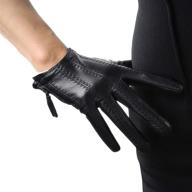 🧤 dooway women's short real leather driving gloves: touchscreen, imported goatskin, tassel zipper, winter warmth логотип