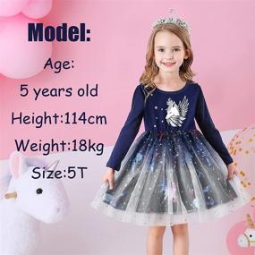 img 3 attached to VIKITA Toddler Winter Dresses Knee Length Girls' Clothing for Dresses