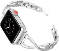 💎 stainless steel jewelry wristband strap for apple watch band 38mm 40mm 42mm 44mm - compatible with iwatch se series 6/5/4/3/2/1 - secbolt dressy women's accessories logo