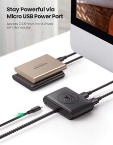 img 2 attached to UGREEN 4 Port USB Hub 3.0 Data Hub | High-Speed Mac Mini, MacBook Air, iMac Pro, Surface Compatible | Portable Extension Cable Included