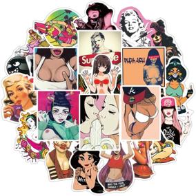 img 4 attached to 50PCS Sexy Girl Stickers: Anime, Hot Girl, Waterproof Vinyl Decals for Laptop, Water Bottle, Motorcycle, Phone, Skateboard, and More!