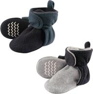 cozy fleece booties for hudson baby unisex-babies: warm and snuggly footwear logo