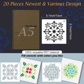 img 3 attached to 🎨 AQRINGO 20 Pack Mandala Stencils: Create Stunning DIY Art Projects with Reusable Templates!