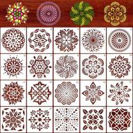 🎨 aqringo 20 pack mandala stencils: create stunning diy art projects with reusable templates! logo