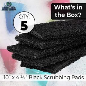 img 3 attached to 🧽 Industrial Grade XL Scour Pads 5 Pack: Heavy Duty Nylon Scrubbers for Tough Cleaning Tasks - Cast Iron, Grill Grates, Bathtub, Tile Floors, Grease, Wax, Mildew