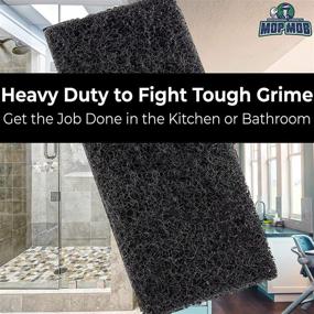 img 2 attached to 🧽 Industrial Grade XL Scour Pads 5 Pack: Heavy Duty Nylon Scrubbers for Tough Cleaning Tasks - Cast Iron, Grill Grates, Bathtub, Tile Floors, Grease, Wax, Mildew