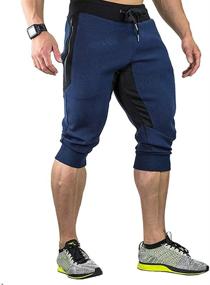 img 4 attached to NAVEKULL Jogger Workout Running Pockets Men's Clothing