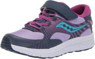 saucony kids s velocer little purple girls' shoes and athletic logo