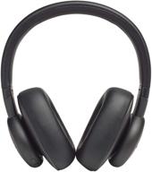 renewed harman kardon fly anc wireless over-ear noise-cancelling headphones - black logo