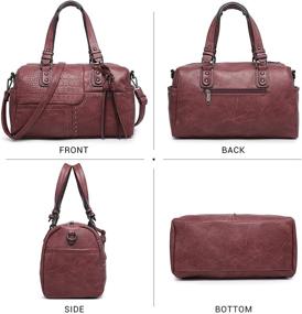 img 3 attached to 👜 Набор женской кожаной сумки и кошелька Dasein - элегантный дизайн хобо-сумки