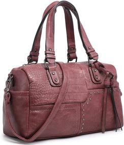 img 4 attached to 👜 Набор женской кожаной сумки и кошелька Dasein - элегантный дизайн хобо-сумки