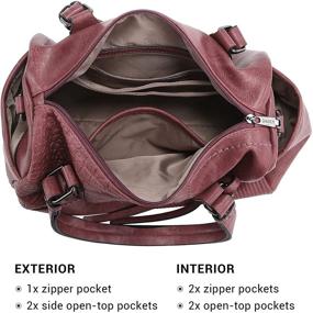 img 1 attached to 👜 Набор женской кожаной сумки и кошелька Dasein - элегантный дизайн хобо-сумки
