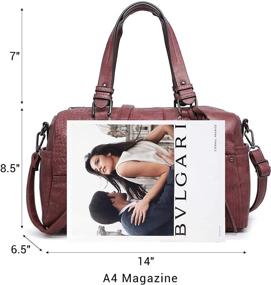 img 2 attached to 👜 Набор женской кожаной сумки и кошелька Dasein - элегантный дизайн хобо-сумки