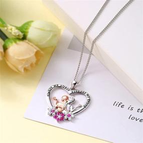 img 1 attached to 👭 TRENSYGO 925 Sterling Silver Sister Heart Necklace: The Perfect Friendship Gift