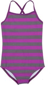 img 4 attached to Leveret Girls Swimsuit Rainbow Toddler Apparel & Accessories Baby Girls