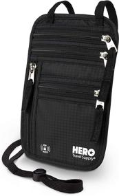 img 4 attached to 👜 HERO Neck Wallet with RFID Blocking Travel Pouch - Essential Travel Accessories in Travel Wallets