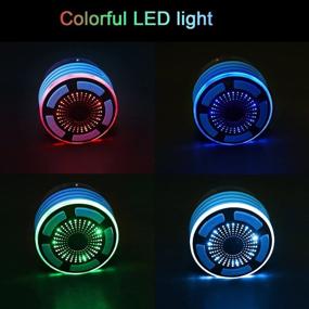 img 1 attached to Waterproof Wireless Bluetooth Shower Speaker with FM Radio, Multi-Color LED Lights, Suction Pad - Handsfree Loudspeaker for Shower, Bathroom, Pool, Beach, and Outdoor Activities (Blue)