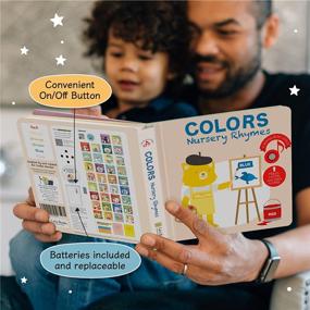 img 2 attached to Cali's Books Colors Nursery Rhymes Sound Book: Interactive and Educational Toy for Babies and Toddlers 1-3 and 2-4