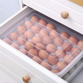 img 2 attached to 🥚 Egg Storage Solution: Transparent 34-Grid Egg Container for Fridge Organization and Storage - 1 pc