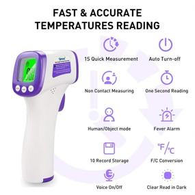 img 3 attached to 🌡️ Non-Contact Infrared Thermometer for Adults, Babies, Kids – Accurate Instant Readings, Fever Alarm, Memory Recall – Digital Medical Forehead Thermometer for Fever