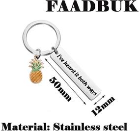 img 3 attached to 🍍 FAADBUK Psyc Inspired Keychain - Unique Gift for Pineapple Lovers with Iconic 'I've Heard It Both Ways' Show Quote