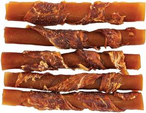 img 1 attached to 🐶 Rawhide-Free Chicken Wrapped Sticks: Treat Your Dog with Real Chicken and Veggie Chew