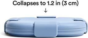img 3 attached to 🥪 Складной контейнер для бутерброда Stojo Стально-голубой 24 унции: Многоразовый контейнер для хранения пищи в путешествиях, приготовления еды заранее, обеда, кемпинга и походов - Можно мыть в посудомоечной машине и подходит для горячей/холодной пищи