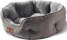 img 4 attached to Asvin Dog Bed: Comfortable and Durable Cat Beds for Indoor Cats, Puppies, and Kittens - Extra Soft, Machine Washable, Anti-Slip, and Water-Resistant Oxford Bottom