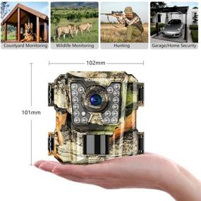 img 1 attached to 📷 Wosports G100 Mini 16MP 1080P HD Trail Camera for Wildlife Scouting and Hunting, Waterproof, with IR Night Vision Video Cam