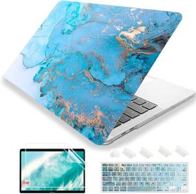 img 3 attached to 📦 LONGHUA 4 in 1 Case for MacBook Pro 13 inch 2020 - A2338 M1 A2289 A2251 | Durable Hard Shell, Keyboard Cover, Screen Protector | Mac Pro 13" Touch ID | Marble 1