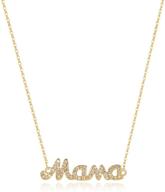 🎁 dremmy studios нежное ожерелье mama necklace из позолоченной 18k золотом, минималистичное ожерелье с крошечным диском-молотом, рыбой-молотом, крестом ankh, злым взглядом, ожерельем с кубическим цирконием, замком и ключом, покрытым солью, ожерельем с пандантом для мамы - идеальным подарком на день матери. логотип