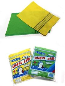 img 1 attached to 20pcs/Pack Italy Towel Korean Bath Mitten - Genuine Exfoliating Washcloth for Body Scrub, Dead Skin Removal - Yellow and Green versions available