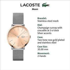 img 2 attached to Lacoste Womens Quartz Silver Stainless