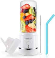 iocsmart portable blender on-the-go, usb rechargeable mini personal blender with 400ml travel bottle, silicone straw, 4000mah power bank (white) логотип