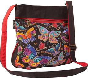 img 1 attached to 🦋 Laurel Burch Multi-Colored Butterflies Crossbody Bag