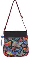 🦋 laurel burch multi-colored butterflies crossbody bag logo