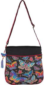 img 4 attached to 🦋 Laurel Burch Multi-Colored Butterflies Crossbody Bag