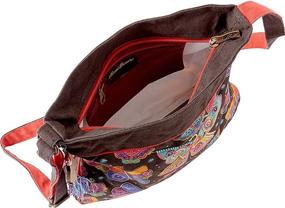 img 2 attached to 🦋 Laurel Burch Multi-Colored Butterflies Crossbody Bag