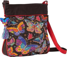 img 3 attached to 🦋 Laurel Burch Multi-Colored Butterflies Crossbody Bag