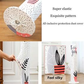 img 1 attached to 🌻 Yrzper Tower Fan Dust Cover - Moisture-Proof and Washable Sleeve for Household Tower Fan Pedestal - Sun Flower Design, Larger Size